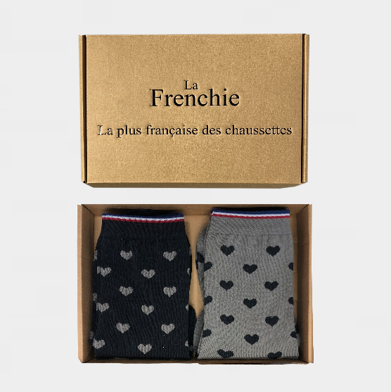 Coffret Chaussettes Coton Femme Coeurs Anthracite - Gris clair – La  Frenchie by Labonal