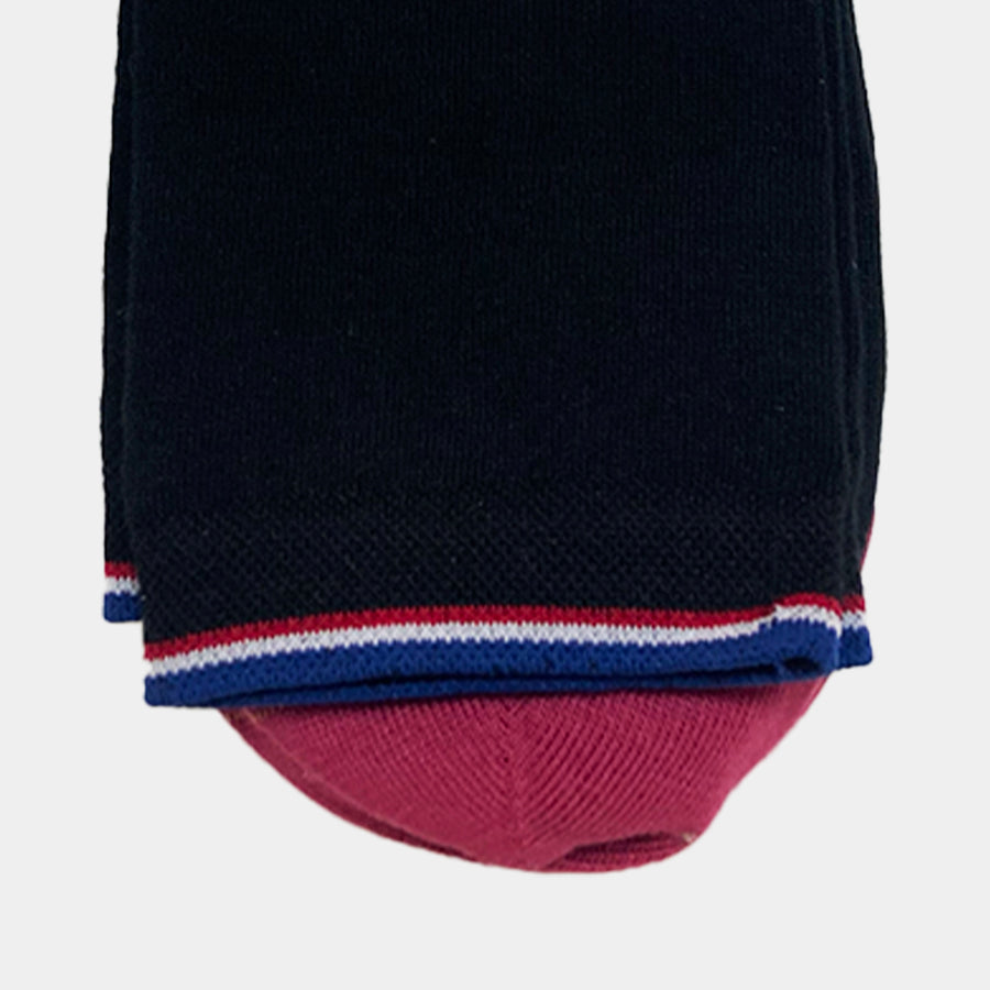 Chaussettes Niort Coton Noir/Aubergine