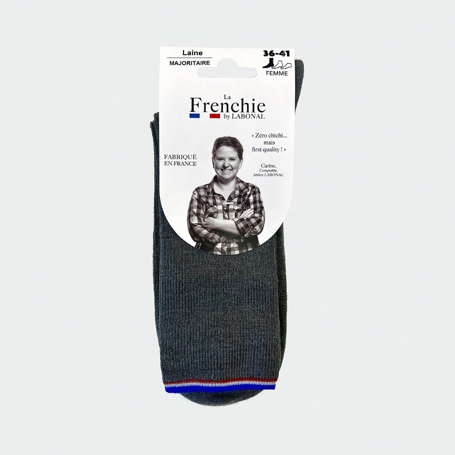 Chaussettes Cambrai Laine Anthracite
